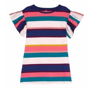 👗 • Tea Collection Ruffle Sleeve Stripe Dress